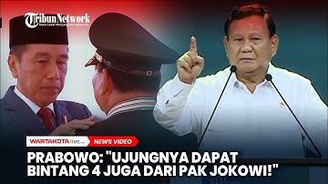 Prabowo Subianto Bicara soal Bintang 4 dari Presiden Jokowi