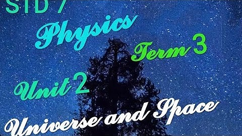 7th Physics, Term 3, Unit 2- Universe and Space (Reduced Syllabus)