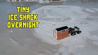 Tiny Ice Shack Overnight in Freezing Temperatures