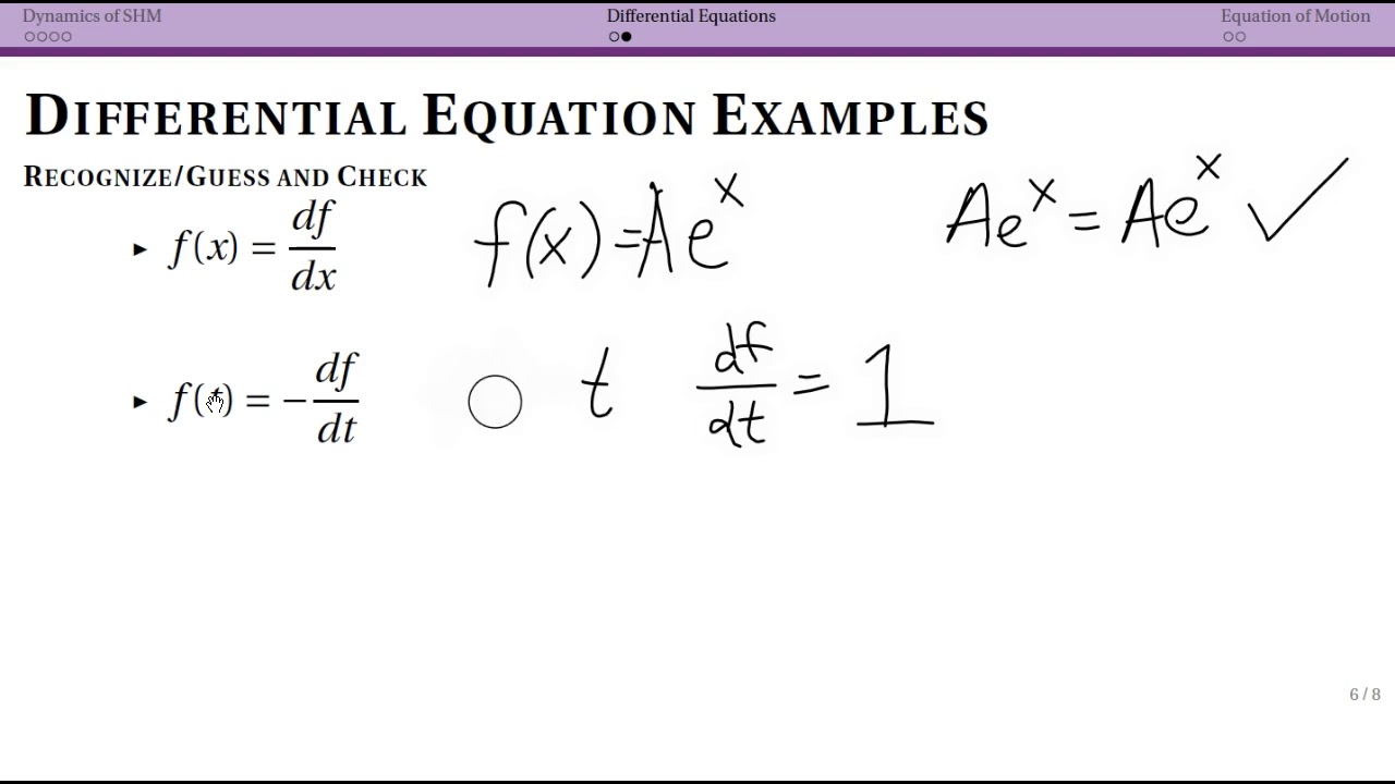 Differential Equations - YouTube