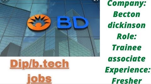 becton dickinson hiring trainee associates