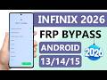 All Infinix Devices FRP Bypass 2026 | Android 13/14/15 | New Method