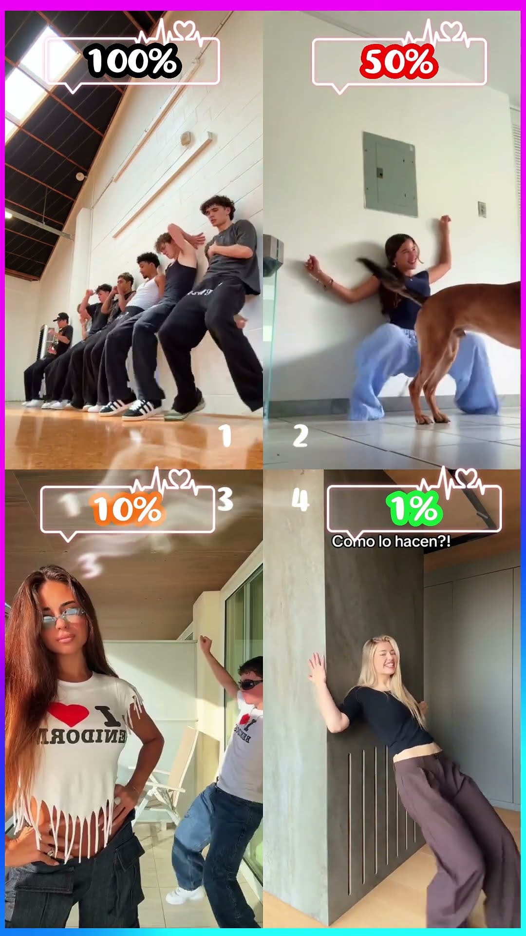 (AH TREND) 1, 10, 50 or 100 #shorts #tiktok #viral #dance #cute #funny #trend