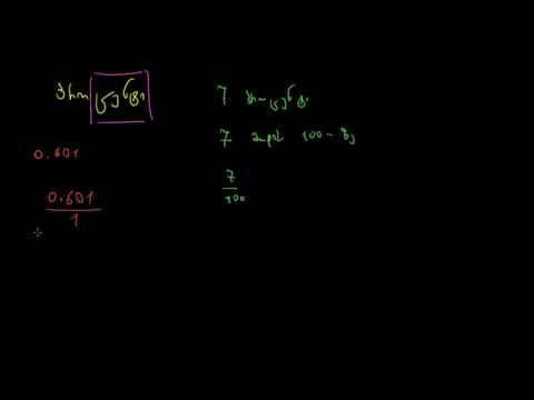 ათწილადების წილადებში გადაყვანა: 0.601