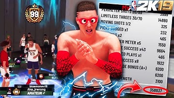 NBA 2K19 *NEW* FASTEST WAY TO 99 OVERALL!! 300K XP PER HOUR! (How to Level Up Fast)
