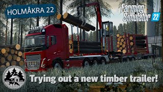 HAULING LOGS TO THE SAWMILL! | FS22 | Forestry | Holmåkra 22 | Timelapse | E09