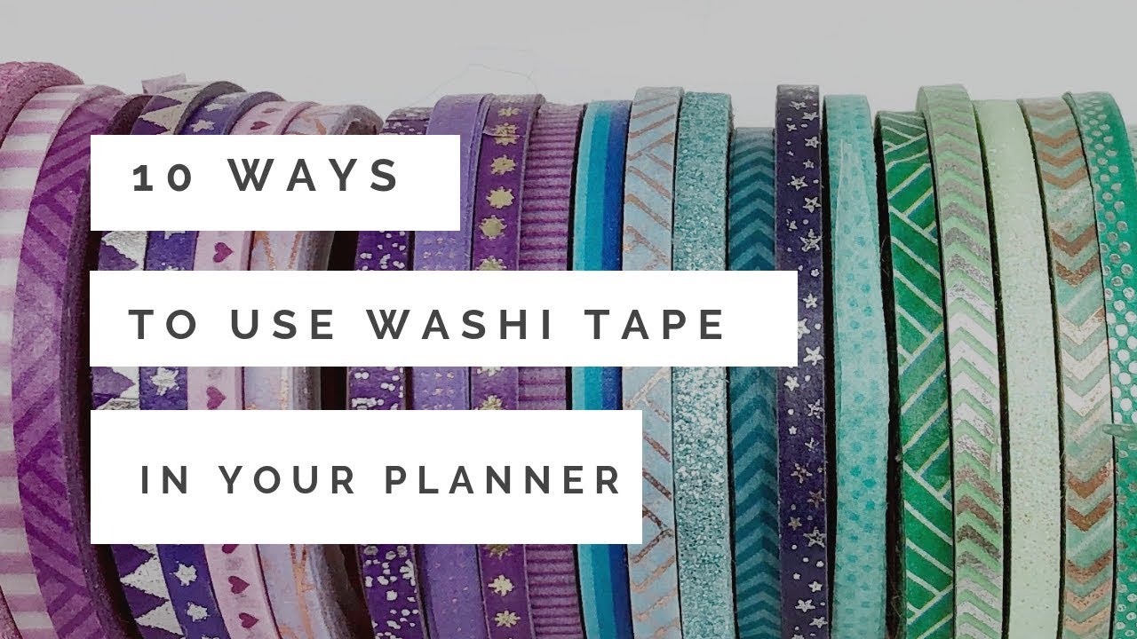 10 Ways to Use Washi Tape in Your Planner - How I Use Washi to Make My  Planner Pages Pop! 