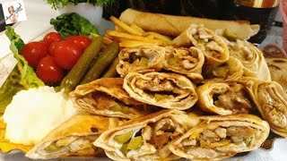 شاورما السورية المدخنةشاورما المطاعم السوريةشاورما دجاج مدخنة على طريقة أسرع شيف