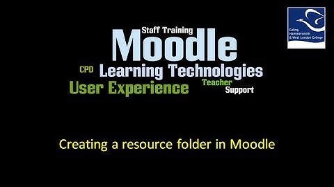 Moodle - Creating a resource folder