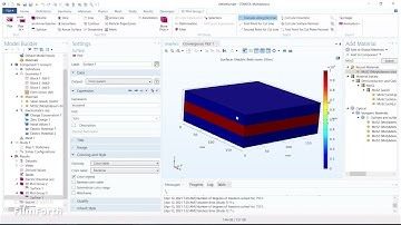 Capacitor modelling in Comsol and creating Potential energy spread and Electric field spread