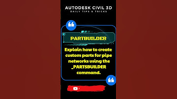 AUTODESK CIVIL3D | Part builder Daily Tips & Tricks | Dynamic Design Creations  #civil3d #tips