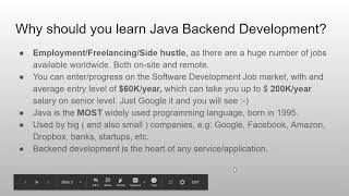 Java Developer Backend Training