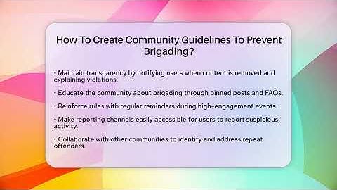 How To Create Community Guidelines To Prevent Brigading? - Everyday-Networking