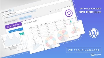 Manage DIVI tables using WP Table Manager