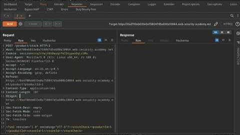 11.1 Lab: Exploiting XXE using external entities to retrieve files | 2023
