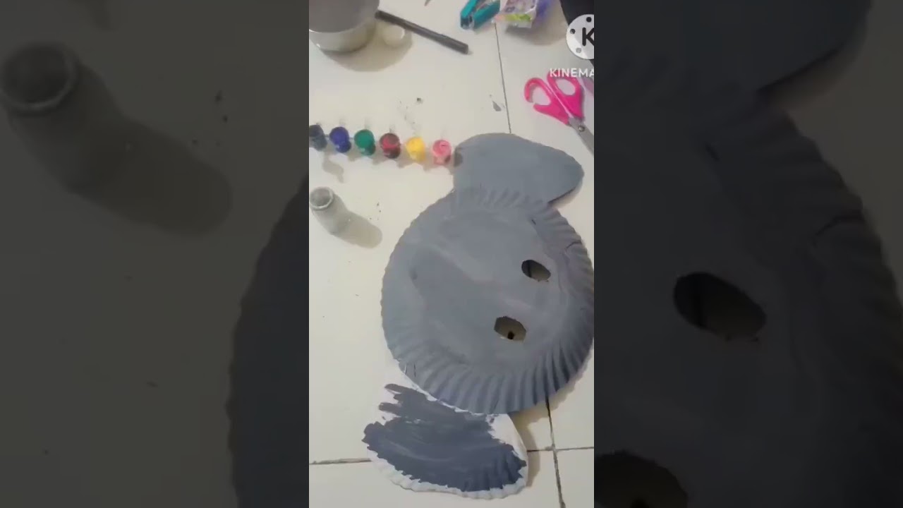 Elephant face mask of class 5th Marathi 