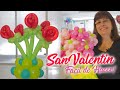 COMO HACER una ROSA con GLOBOS | Regalos para San VALENTIN  | Selva Luz Globoflexia 🎈 TUTORIAL