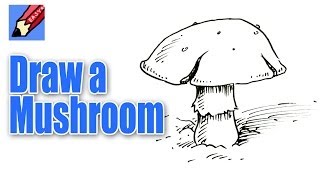 drawing mushroom draw easy mushrooms drawings getdrawings doodle