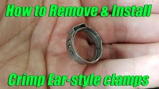 How to remove and install Oetiker earstyle crimp pinch cinch clamps