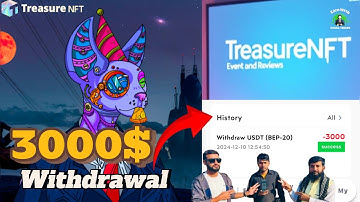 3000$ Withdrawal From TreasureNFT | Web3 Project | Real Work | Earn With Sohail Trader@Sohailplays6