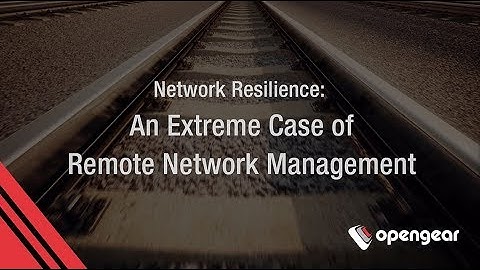 Network Resilience: An Extreme Case of Remote Network Management