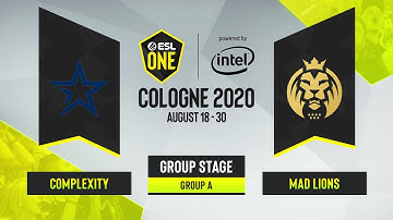 CS:GO - Complexity vs. MAD Lions [Overpass] Map 1 - ESL One Cologne 2020 - Group A - EU