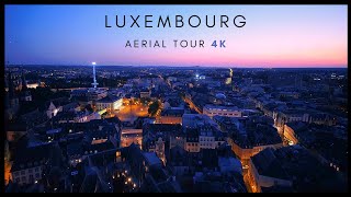 Luxembourg  4K AERIAL DRONE SKYLINE