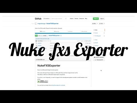 Nuke .fxs (Silhouette file format) Exporter python script - Overview and Use