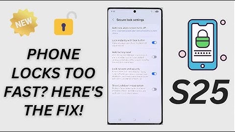 Galaxy S25/S25+/Ultra: How to Change The Time Duration for Auto Lock When the Screen Turns Off