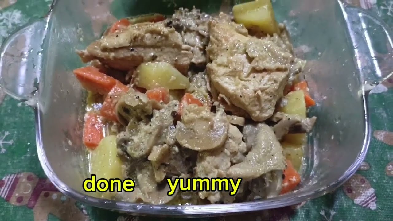 Chicken and mushroom in creamy sauce my own version