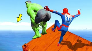 سبايدرمان ضد هولك 🐸 GTA 5 Water Ragdolls Spiderman Vs Hulk Funny Moment