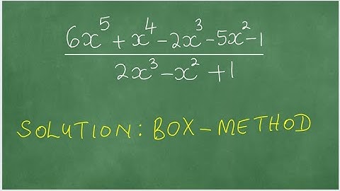 Polynomial Division. Box-Method. Generic Rectangle Method. Area Model.