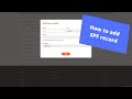 How to add SPF record?