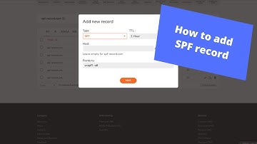 How to add SPF record?