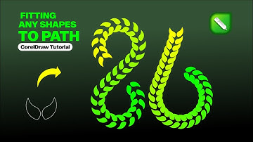 Best Hack to fitting objects to path | How to fit Leaf shape to path in #CorelDrawTutorial