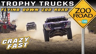 Trophy Trucks Flying Down ZOO ROAD || San Felipe 2022