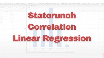 How to use statcrunch to calculate the linear correlation and to find the linear regression line.
