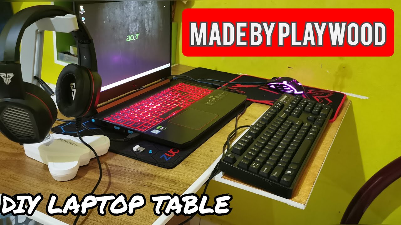DIY LAPTOP TABLE - YouTube