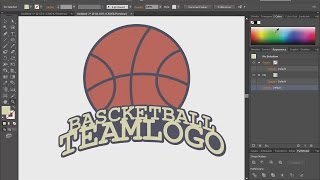 How to design basketball sport logo : Adobe illustrator CC tutorials for beginners 2015