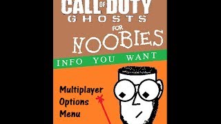 Call of Duty Ghosts for Noobies | Multiplayer Options Menu Detailed