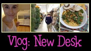 Vlog: New Desk, Hobby Lobby, Vegan Sausage Beans & Grits| Dr Dray