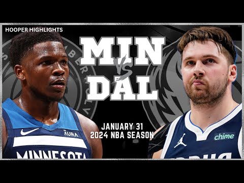 Minnesota Timberwolves vs Dallas Mavericks Full Game Highlights | Jan 31 | 2024 NBA Season