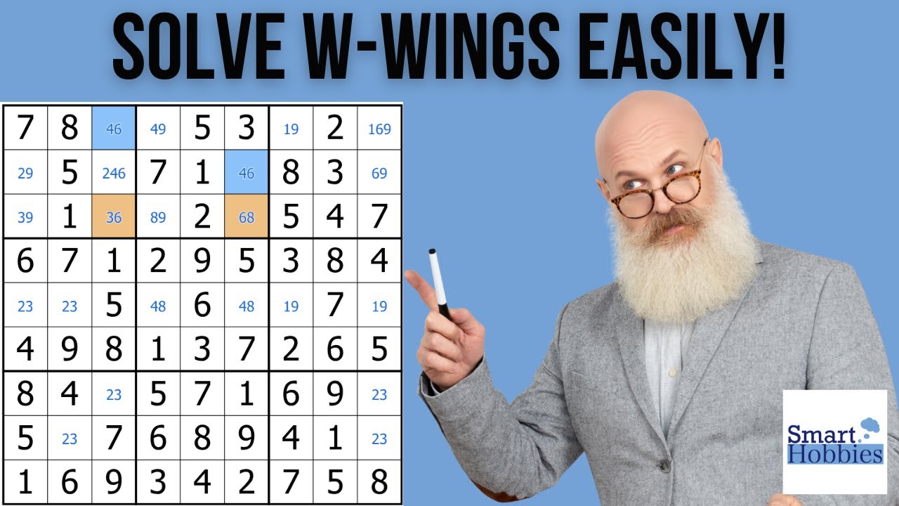 Best W-Wing Video Ever!  Sudoku Advanced Tutorial 26