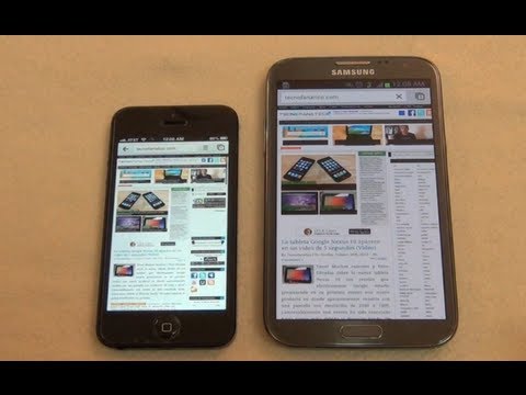 Galaxy Note II VS iPhone 5 Comparativas