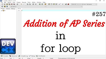 Write a program for add the AP Series from for loop || for loop