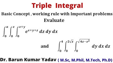 Triple Integral | Multiple Integral | Hindi | Part 4 | Barun Maths