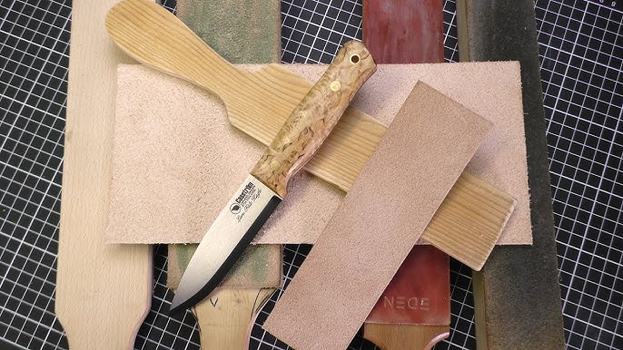 Double face cuir Strop pour affûtage de couteau - Kit de tampon 14inch x  2inch avec vernis, sangle de couteau W YJ52-2