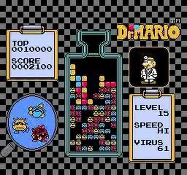 Dr. Mario, played by a 6th-generation genetic algo...