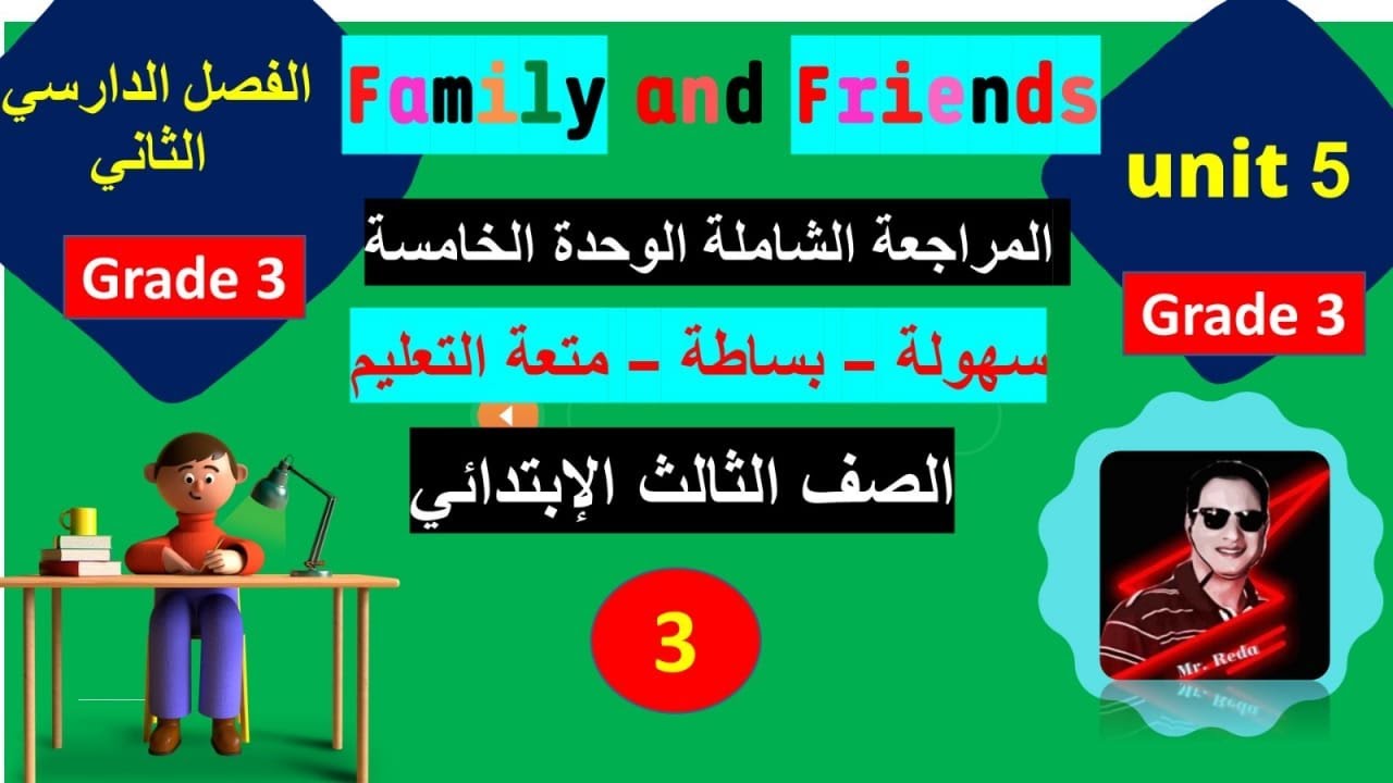 أقوى مراجعة الصف الثالث (جزء 3) Family and Friends