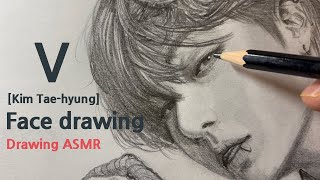 BTS - V (Taehyung Kim) Drawing / [ Drawing ASMR ]